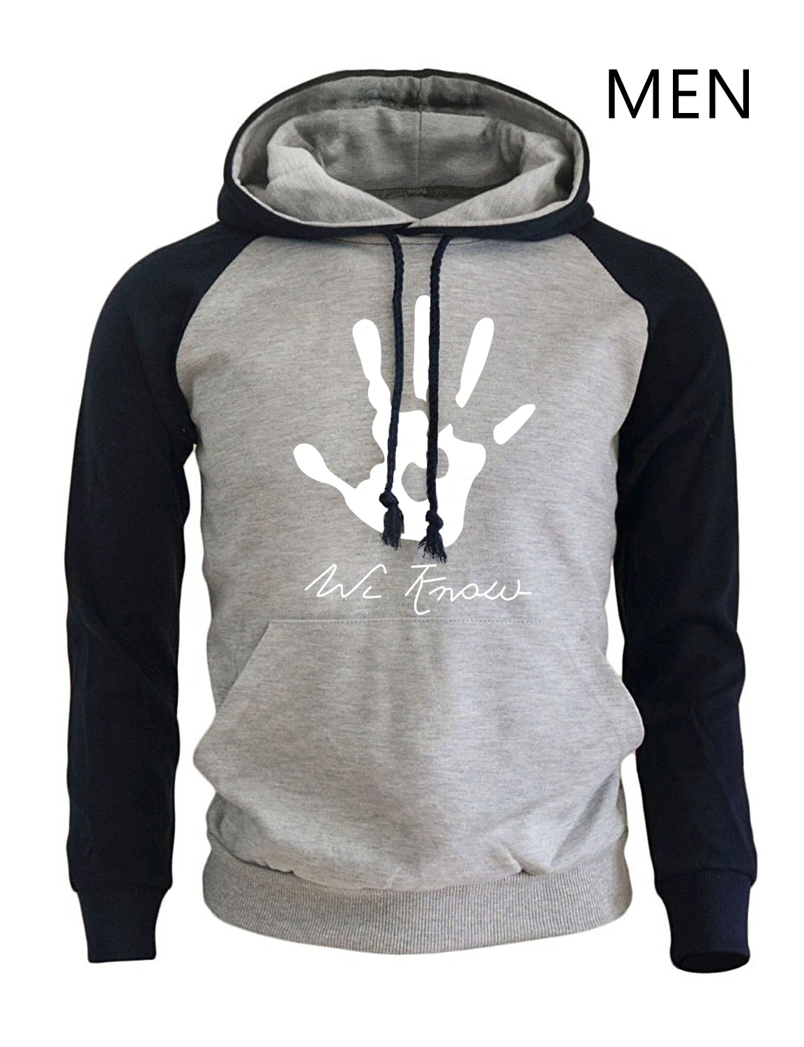 dark blue gray Толстовки с рукавом реглан осенне-зимняя флисовая брендовая одежда Skyrim Dark Brotherhood Hand Funny Hoodies Модный пуловер в стиле Панк Новинка - Цвет: dark blue gray