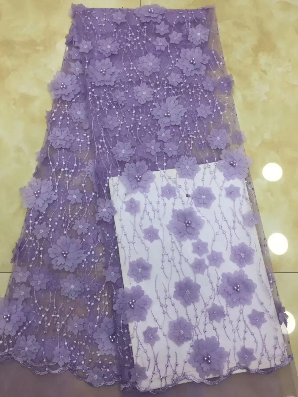 

embroidered ZH-1207 Mesh Tulle fabric Factory price Nigerian lace fabrics