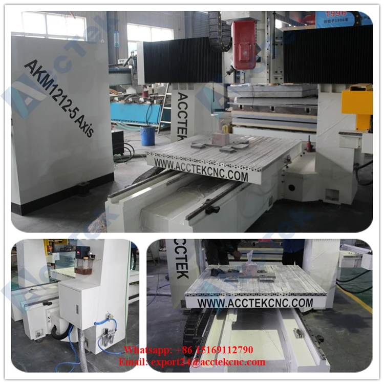 Jinan AccTek 5-й оси cnc маршрутизатор 1212 деревообрабатывающий 3d ЧПУ гравировальный станок