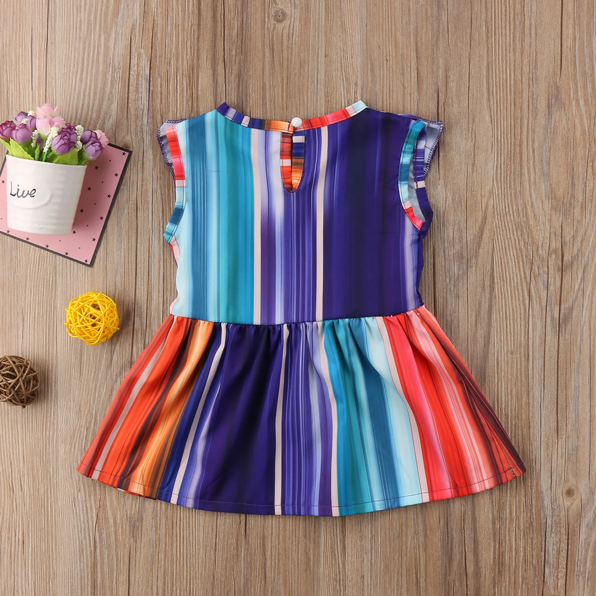 Toddler Kids Baby Girl Rainbow Princess Dress Party Pageant Wedding Summer Dresses Enfant Children Girls Print Sundress | Детская одежда