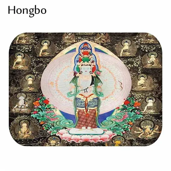 17 Hongbo Будда статуя Коврик для двери узор Декоративный Коврик Нескользящие двери впитывающие коврики коврик для ванной комнаты - Цвет: 17