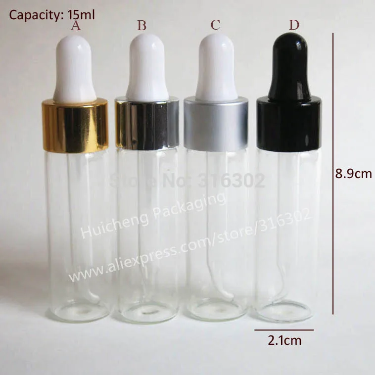 15 мл пустые прозрачные стеклянные капельницы для эфирных масел куб. См
