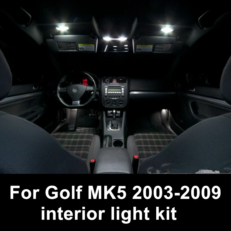 

Shinman 12 шт. ошибок лампа для чтения интерьера автомобиля светильник аксессуары для volkswagen VW Golf GTI/MK5 2003-2009