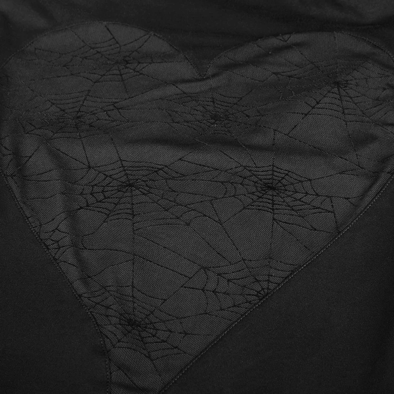 PUNK RAVE Women Punk Style T-shirt Gothic Hollow Out Sexy Spring Asymmetry Long Sleeve Tops | Женская одежда