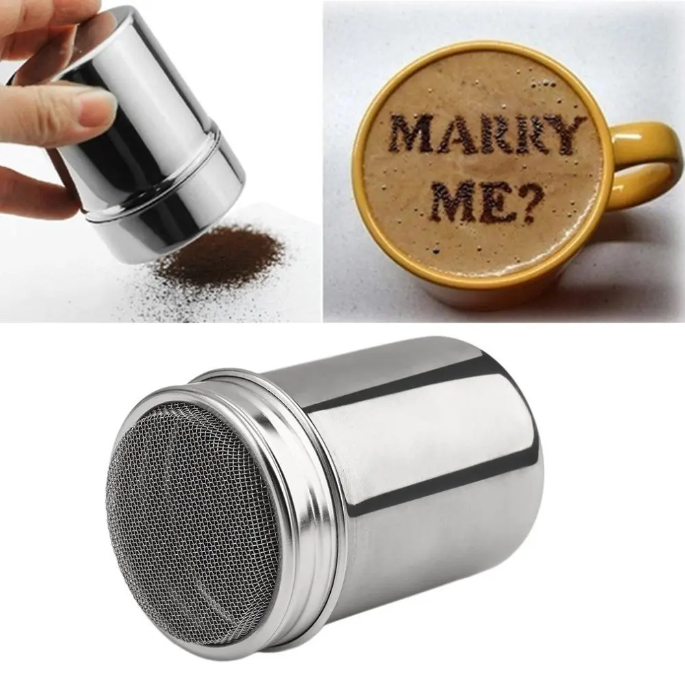 1 шт. шейкер для кофе и шоколада из нержавеющей стали какао мучной порошок корицы