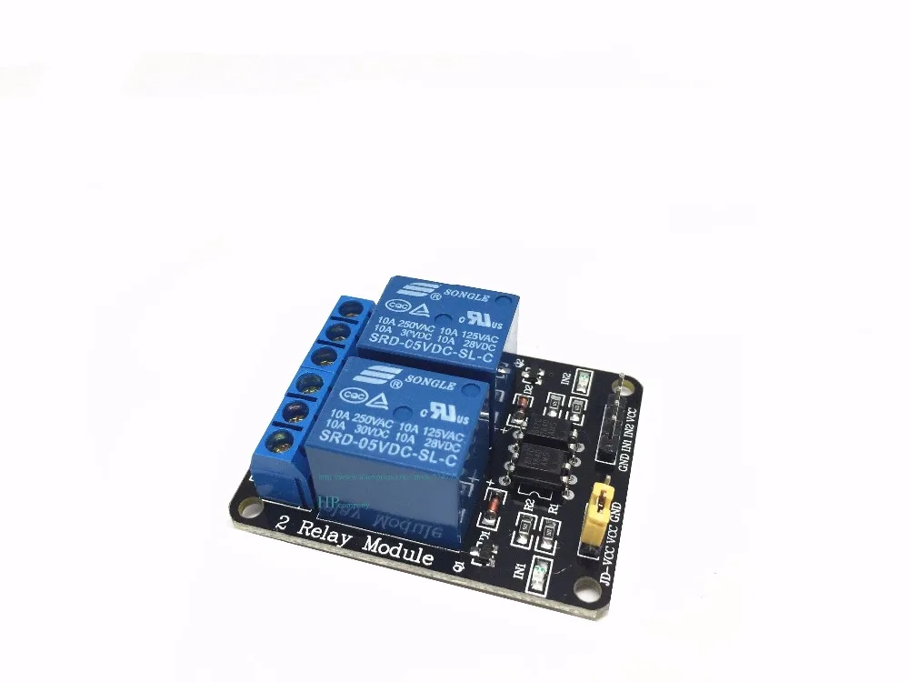 2-канальный релейный модуль реле для расширения платы 5 В срабатывающий 2-полосный