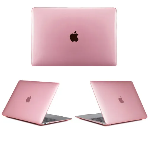 Crystal Pink New Laptop Case For Apple Macbook Air Pro Retina 11 12 13 15,Cover for mac book New Pro 13.3 15.4 inch With Touch Bar,A1932+Gift - Цвет: Crystal Pink
