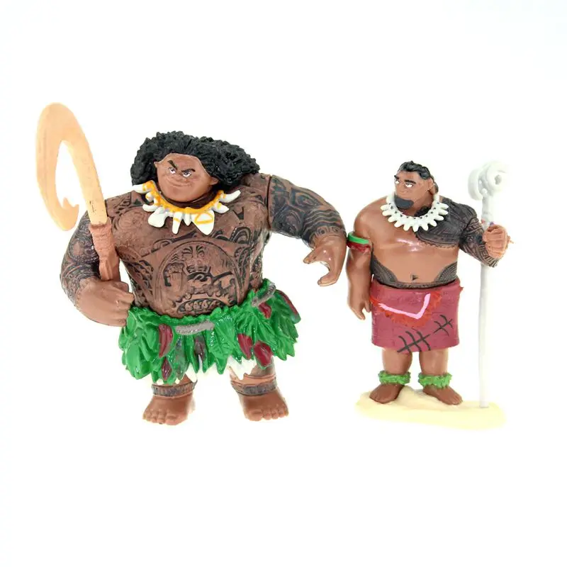 Игрушки Принцессы Disney 5 шт./компл. 10 см Моана Maui Heihei Waialik Chief Tui ПВХ экшн фигурка