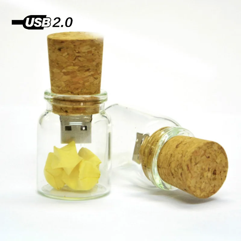 Плавающая деревянная бутылка очки Pendrive Memory Stick 128MB 4GB 8GB 16GB 32GB 64GB 128GB подарок