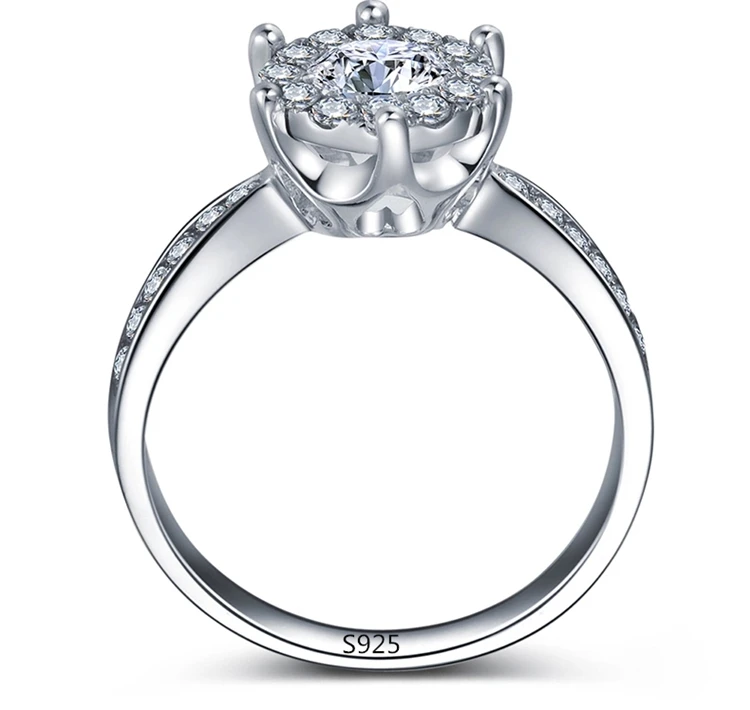 2017 женское круглое серебряное обручальное кольцо женские ювелирные изделия AAA