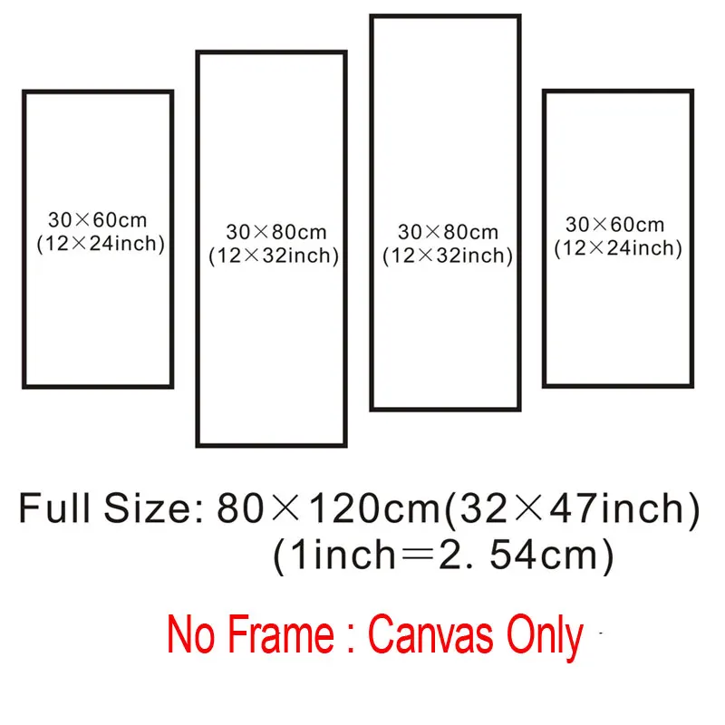 

4 Panels Painting Forest Canvas Paintings Wall Art Beautiful Landscape pictures Prints on Canvas For Living room Decor
