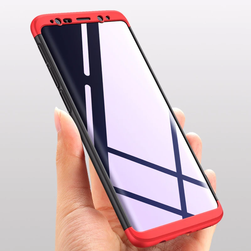 Новинка для samsung Galaxy S9 чехол S8 крышка трехступенчатая полная защита плюс матовый