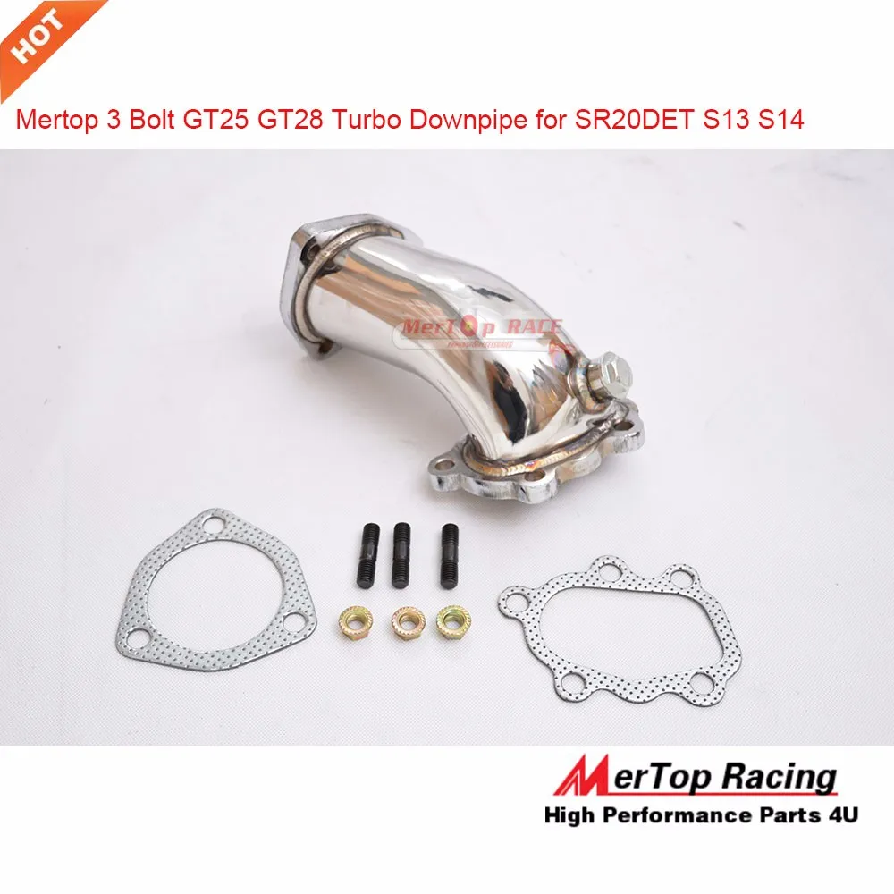 MerTop 3 болта 304 Нержавеющая сталь 3 ''GT25 GT28 Turbo водосточная труба SR20DET SR20 S13 S14