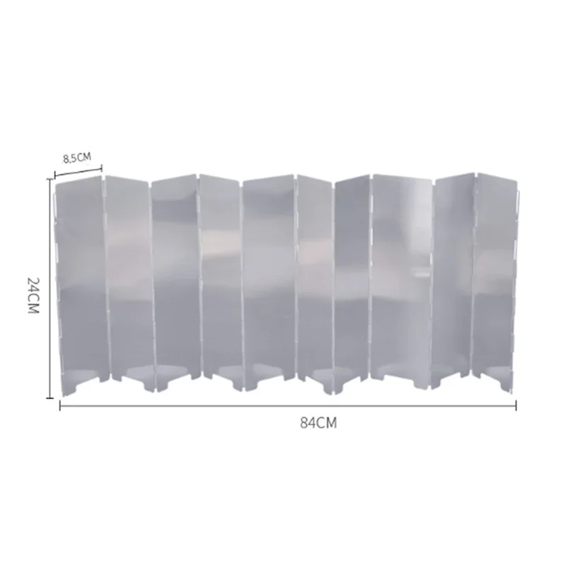 

10 Plates Fold Camping Cooker Gas Stove Wind Shield Screen Foldable Outdoor