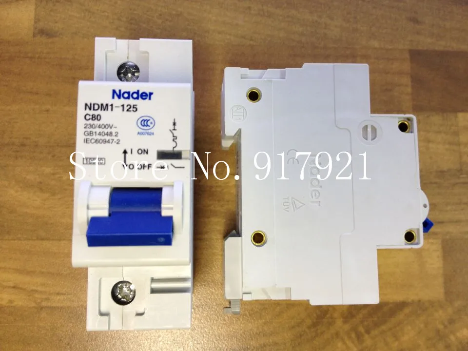 

[ZOB] New authentic Nader C80 circuit breaker 1P80A letter NDM1-125 --10PCS/LOT