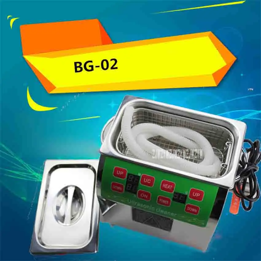 

ZJMZYM New Arrival Adjustable Household 304 Stainless Steel Ultrasonic Cleaners BG-02C Digital Cleaning Machine 220v 100W 3 L