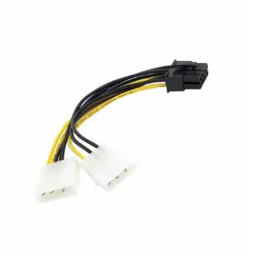 Кабель питания CY Dual Molex с 4 контактным IDE на 8 контактный PCI E для видеокарты Asus MSI