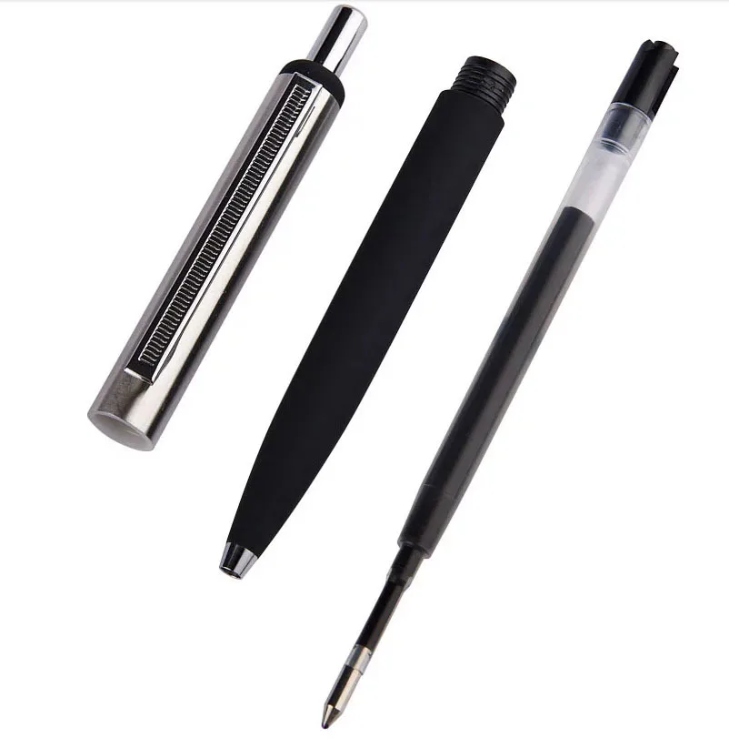 HOT 2 PCS Ballpoint pen Blue ink 1.0mm/0.7mm metal ball point pen Office School Supplies Writing Supplies Ballpoint Pens