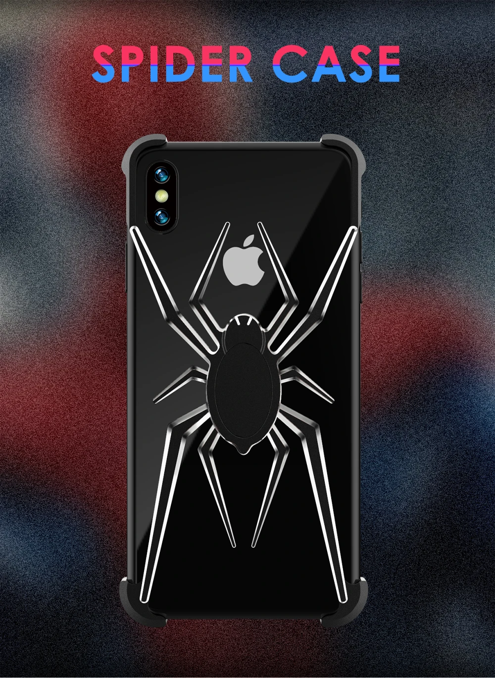 R-JUST Алюминиевый металлический чехол с пауком для iPhone 11 Pro Max XS Max XR X 8 7 Plus, чехол с Железным человеком, защитный чехол для телефона, кожаная сумка