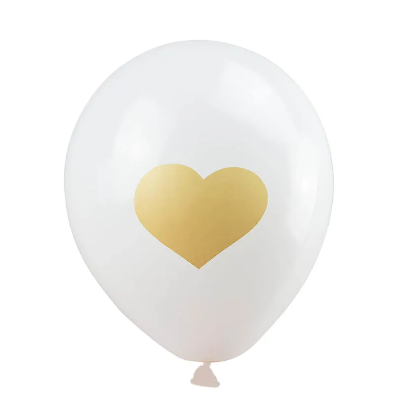 5pcs white heart Украшения для детского душа, воздушные шары для мальчиков/девочек, буквенные фольга, воздушный шар, баннер для детского дня рождения, вечерние украшения - Цвет: 5pcs white heart