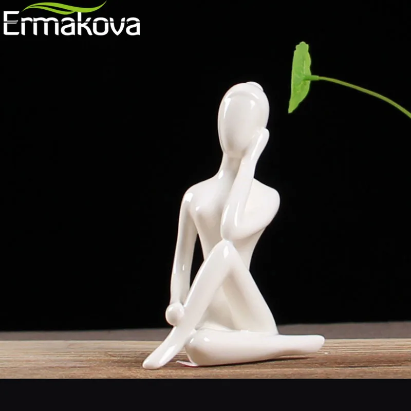 Ермакова фарфоровая керамическая Йога поза фигурка статуя медитация Студия