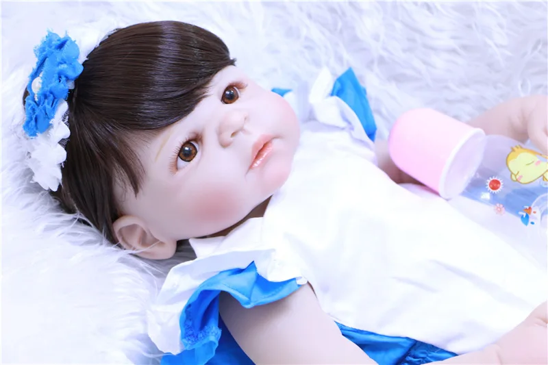 Поддельные куклы reborn baby 22 &quot55 см полностью силиконовая кукла для девочек