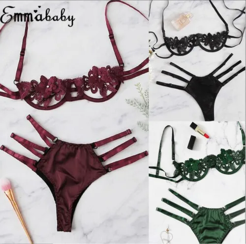 Hirgin сексуальный женский комплект кружевной бюстгальтер наборы беспроводной