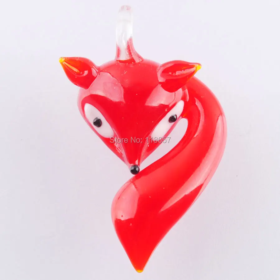 Стеклянная подвесная подвеска YOWOST Red Pretty Smart Fox с шармом в виде животного