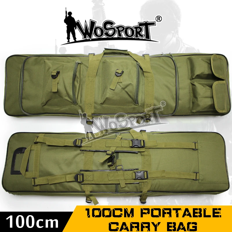 WoSporT Тактический 100 см двойной карман SWAT большой Ёмкость чехол Сумки для винтовки