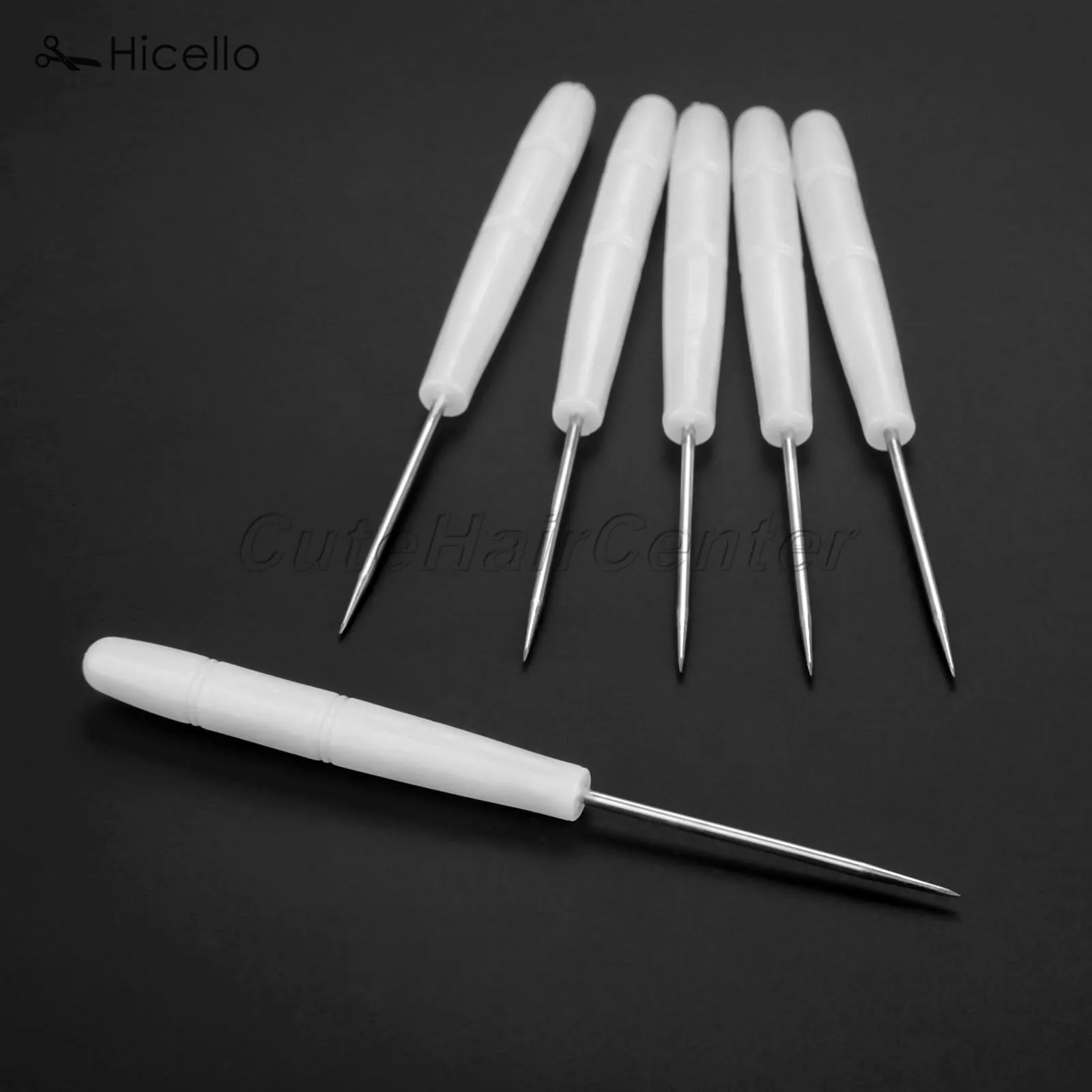 Швейные Awls 142 мм 6 шт. белые пластиковые металлические кожные отверстия конус