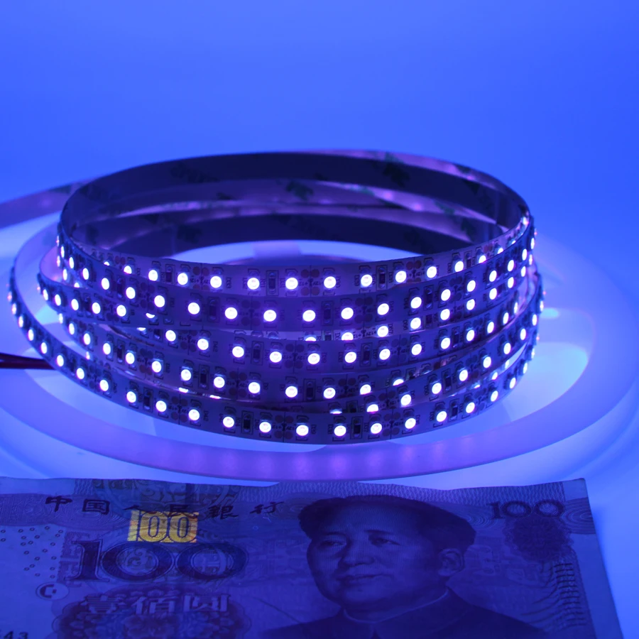УФ светодиодная лента невидимая 395 400nm 3528 5050 SMD 60 светодиодов/м 120
