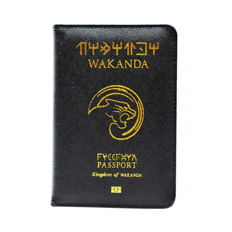 DIKEDAKU Wakanda Обложка для паспорта унисекс Rfid высокое качество из искусственной кожи держатель для паспорта Hogwarts Asgard чехол для паспорта Кошельки