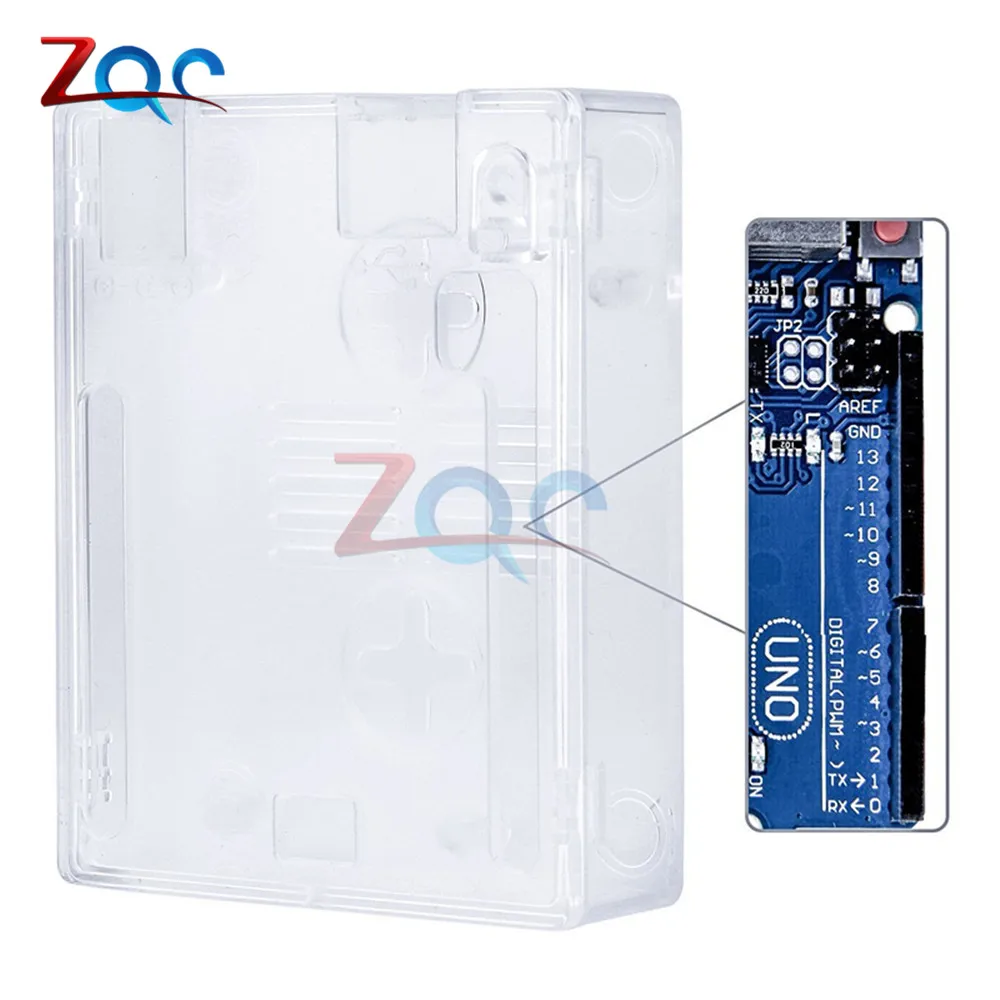 Черный прозрачный чехол из АБС пластика защитный корпус для Arduino UNO R3 CH340 CH340G UN2