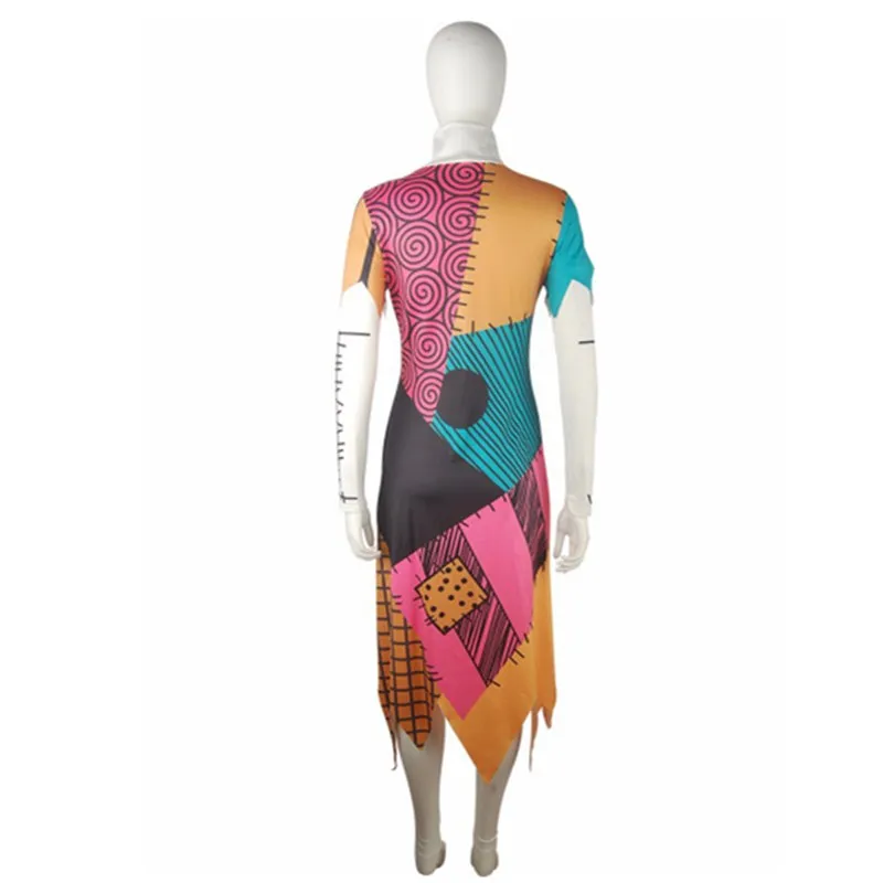 Кошмар перед Рождеством Салли Скеллингтон взрослый Косплей Костюм