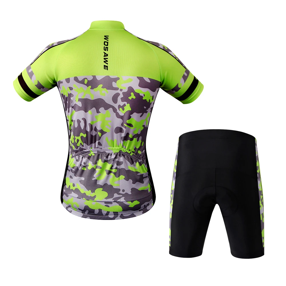 Камуфляжная одежда WOSAWE вело Джерси с коротким рукавом и гелевыми подушечками