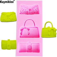 f1154 cute bags silicone molds fondant cake decorating chocolate gumpaste clay candy moulds kitchen baking moulds