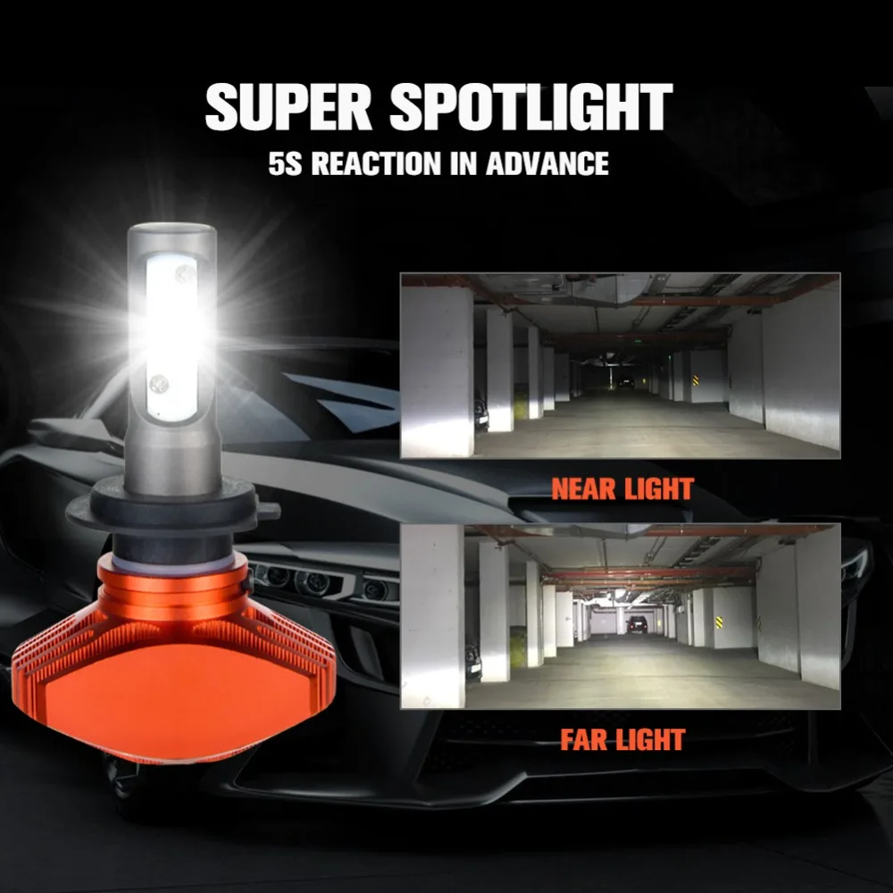 Avacom 2 шт. LED H1 комплект Автомобильные фары Лампа 12 В CSP 80 Вт 6500 к белый 24
