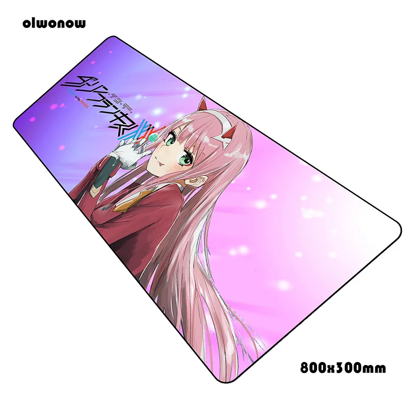 Коврик для мыши darling in the franxx, 800x300x2 мм, очаровательные коврики для компьютерной мыши, игровые аксессуары, HD Коврик для мыши с узором, игры для геймеров