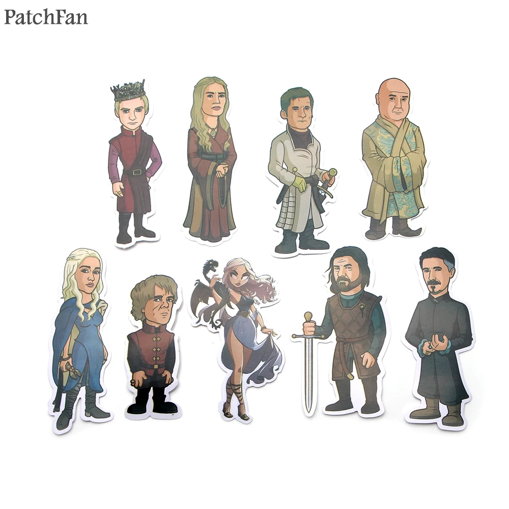 Patchfan 23 шт. Игра престолов ПВХ водонепроницаемые наклейки для diy скрапбукинга багажа скейтборда ноутбука велосипеда стены гитары A0938