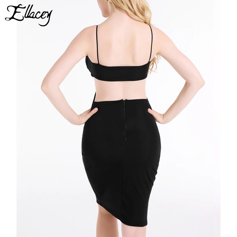 Новинка 2018 женское платье на бретельках без рукавов сексуальный комплект из 2