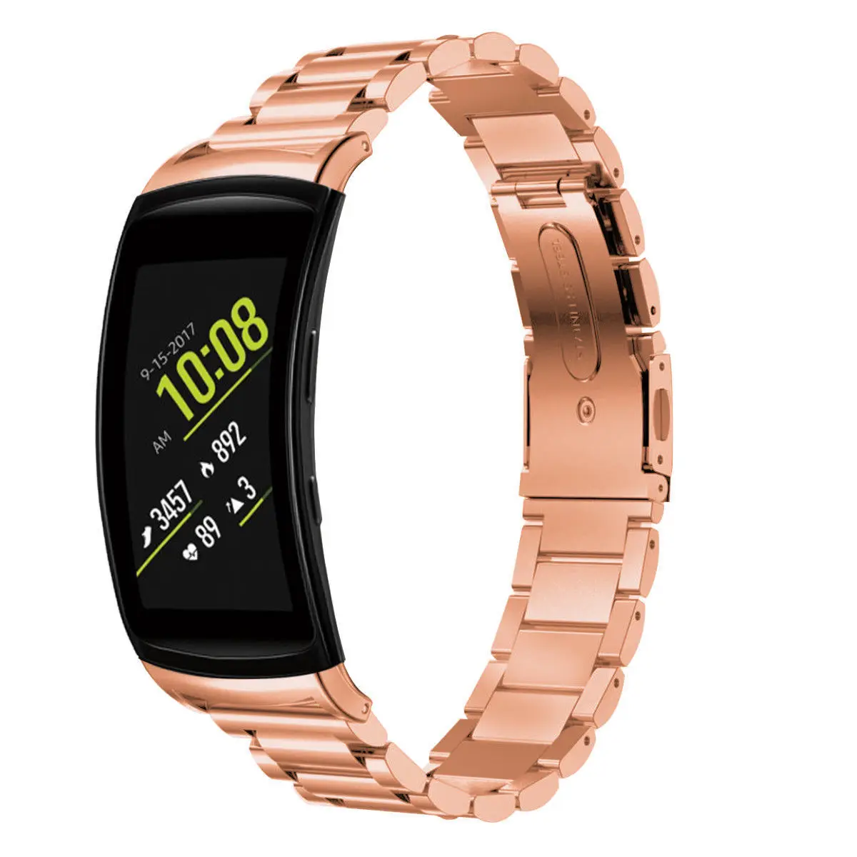 Для gear fit 2, из натуральной нержавеющей стали Металлический Браслет Смарт-часы ремешок фитнес-трекер Браслет для samsung fit 2 полосы