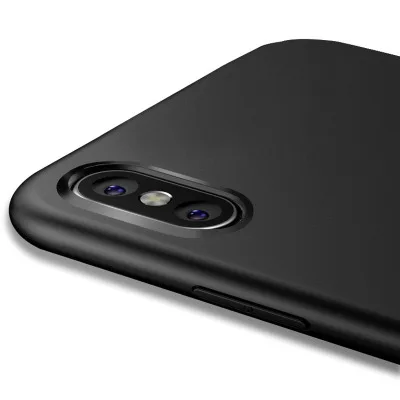 Матовый черный чехол для iPhone X 7 8 Plus ультратонкий мягкий гелевый силиконовый из