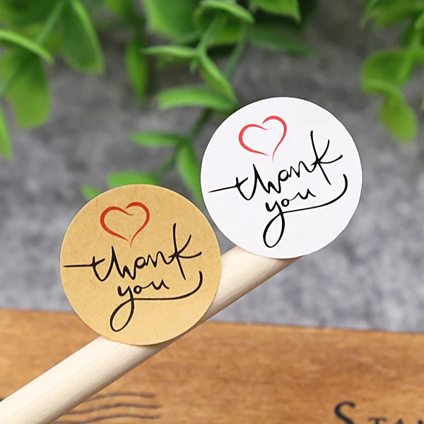 160 шт./лот диаметр: 2 5 см прекрасная благодарность сердце бумажная наклейка печать