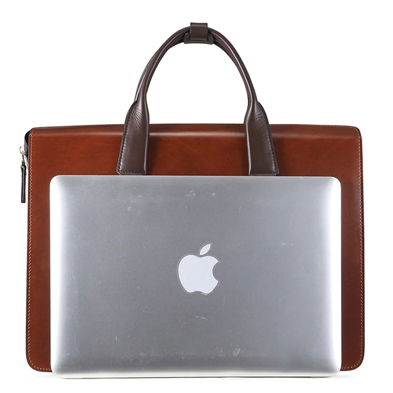 Модный деловой мужской портфель сумка из вощеной кожи 15 дюймов для ноутбука