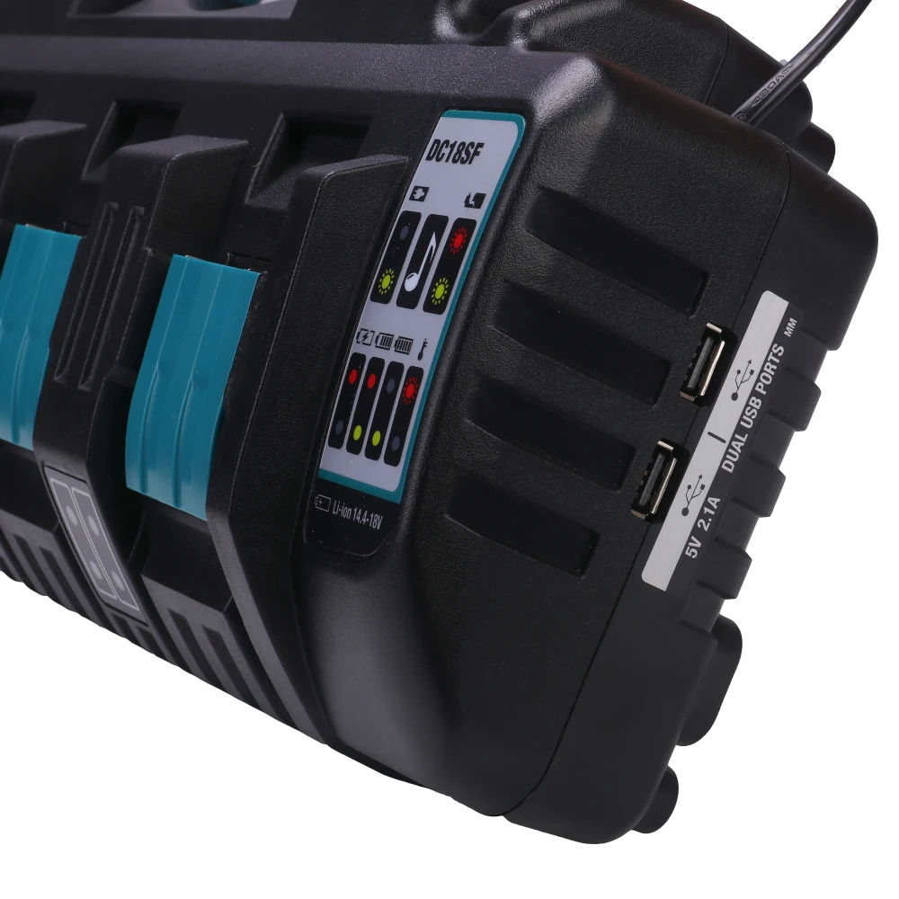 Устройство для быстрой зарядки с 4 портами Makita DC18SF 14 В 18 в литий ионный ток 4A