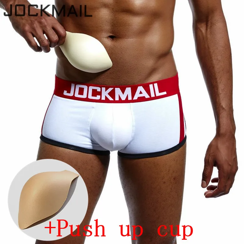 JOCKMAIL brand mens underwear boxers bulge enhancing push up cup underwear men shorts trunk Enlarge Mens panties underpants