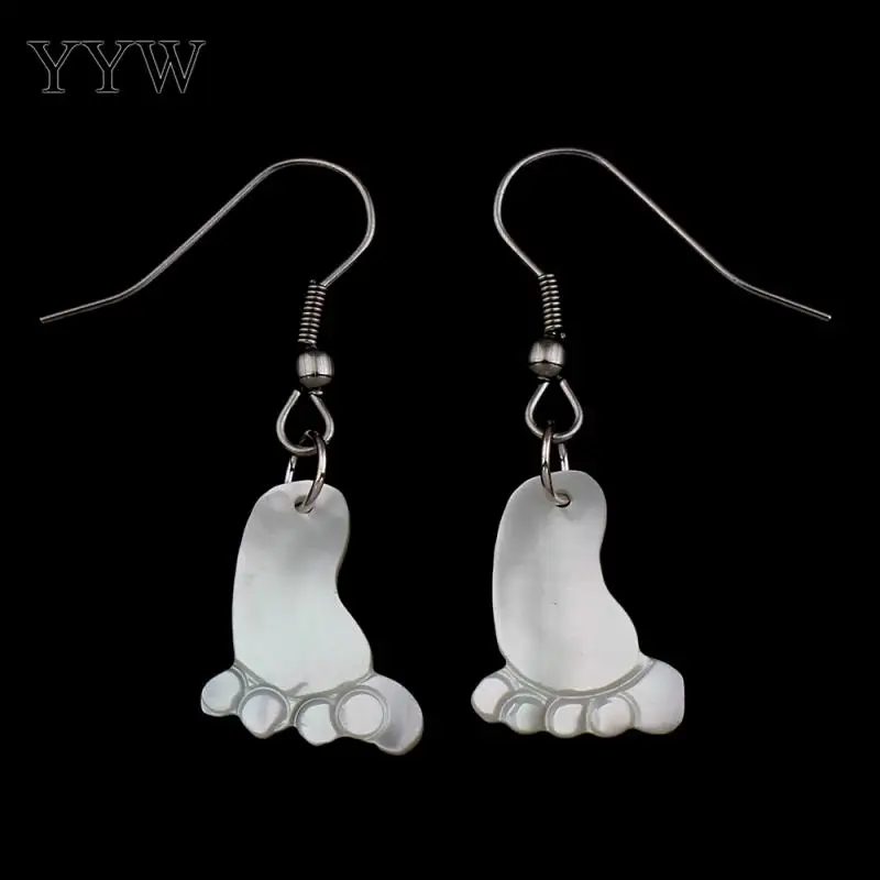YYW натуральная белая раковина ювелирные изделия подвеска висячие серьги женские