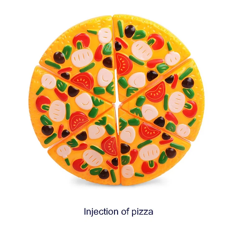 Injection of pizza 37 шт./лот, Детские ролевые игры, домашние игрушки, разделочные фрукты, пластиковые овощи, еда, кухня, классические детские развивающие игрушки - Цвет: Injection of pizza