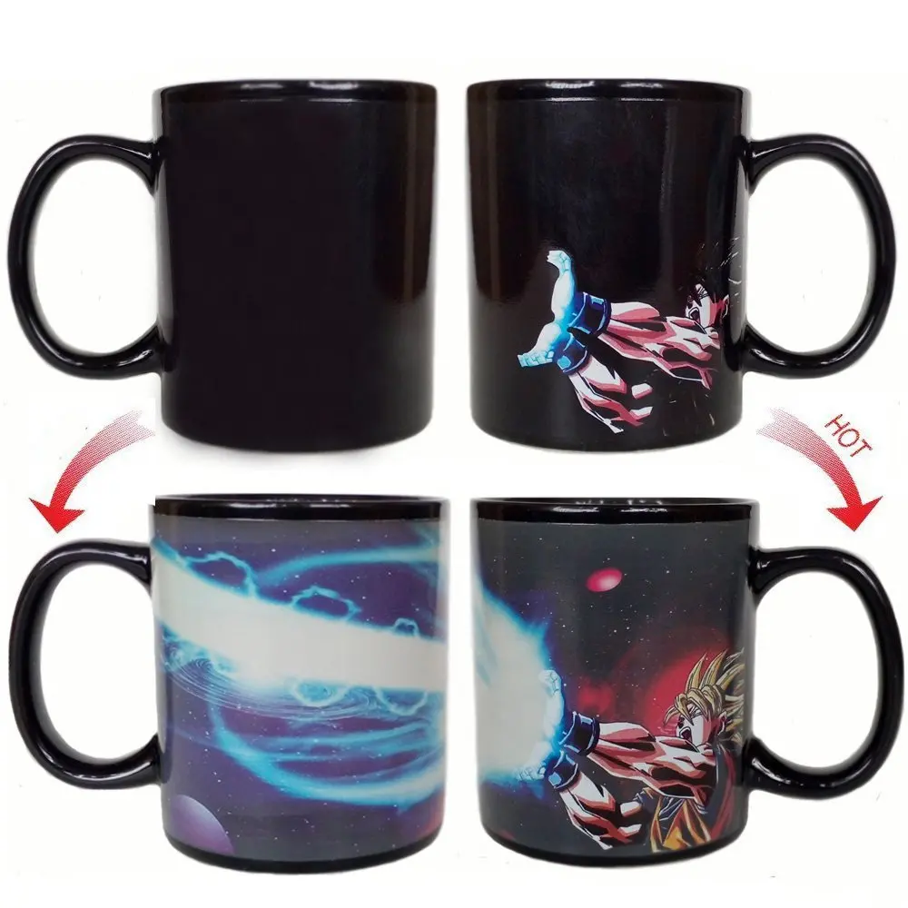 Сон Гоку кружка Dragon Ball Z Heat Reactive Кофе Super Saiyan мультфильм молоко чашки Цвет