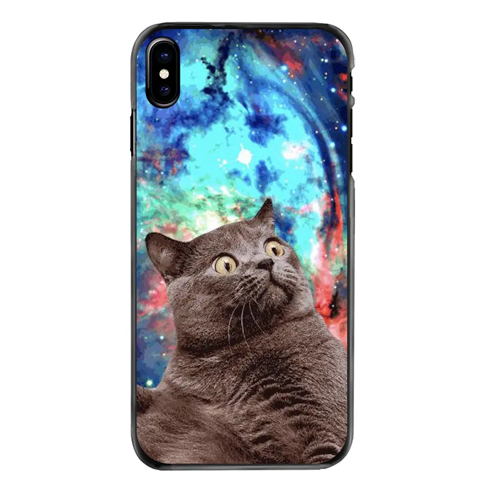 For Huawei P7 P8 P9 P10 Lite Plus 2017 2016 Honor 5C 6 4X 5X Mate 8 7 9 Nebula Space Cat Glasses Hipster Print Mobile Phone Case |